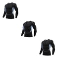 thumbnail image 2 of Jumpingount Ropa interior térmica para hombre, medias elásticas deportivas de secado rápido, camisetas de manga larga para esquiar y correr, Type1 NO1, 2 of 6