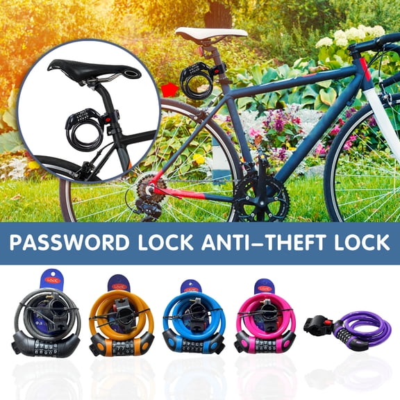 Electric Scooter Lock, Cable Lock with 5-Digit Combination, Bike Lock, Cable Locks Anti-Theft for Electric Scooter, Bike, Bicycle, Electric Scooter Accessories
