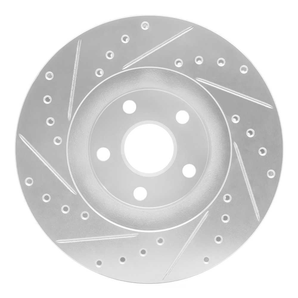 Dynamic Friction Company 631-76042R DFC Brake Rotor - Drilled And Slotted - Silver