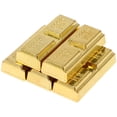 thumbnail image 1 of 5pcs Fake Gold Bar Figurines Simulation Gold Bullion for Home Office Decoration, 1 of 5