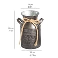 thumbnail image 2 of KEINXS Vintage Retro Shabby Iron Milk Jug  Garden Plating Flower  Flower Vase Pot Decor, 2 of 4