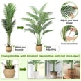 thumbnail image 3 of 6ft Artificial Palm Tree with with Realistic Leaves, 9 Adjustable Branches and Straw Pot, Faux Palm Plant Indoor for Home Office Decor, 3 of 7