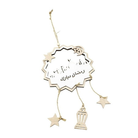 

Fovolat Eid Mubarak Pendant Safe and Durable Wooden Ramadan Crafts Decoration Al-Fitr Ramadan Festival Home Decoration Small Pendant