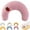 Pink, variant on Dog Calming Pillow, Cutated Dog Calming Pillow, Dog Calming Pillow Small, Dog Neck Pillow for Small Dogs Ultra Soft Fluffy Pet Calming Toy Half Donut Cuddler (Yellow)
