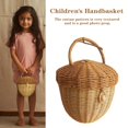 thumbnail image 4 of Dserhfy Rattan Woven Basket Bohemian Acorn-Shaped Portable Storage Bag Picnic Basket Sundries Organizer for Photography Prop, 4 of 8