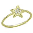 thumbnail image 1 of 3W500 - Gold Brass Ring with AAA Grade CZ in Clear, 1 of 4