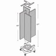 thumbnail image 2 of Pinwheel Pegboard Floor Display on Revolving Wheeled Base. Spinner Rack Stand. Panel Size: 16"W x 60"H, 2 of 2