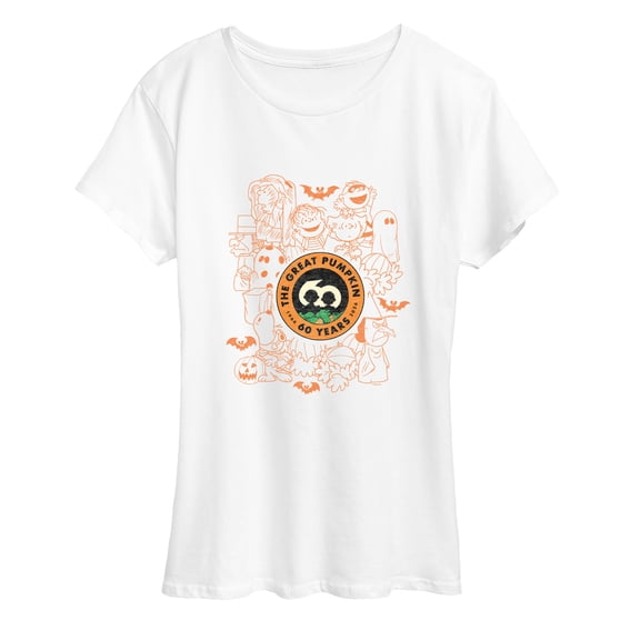 Peanuts - Great Pumpkin 60th Collage - Women's Short Sleeve Graphic T-Shirt