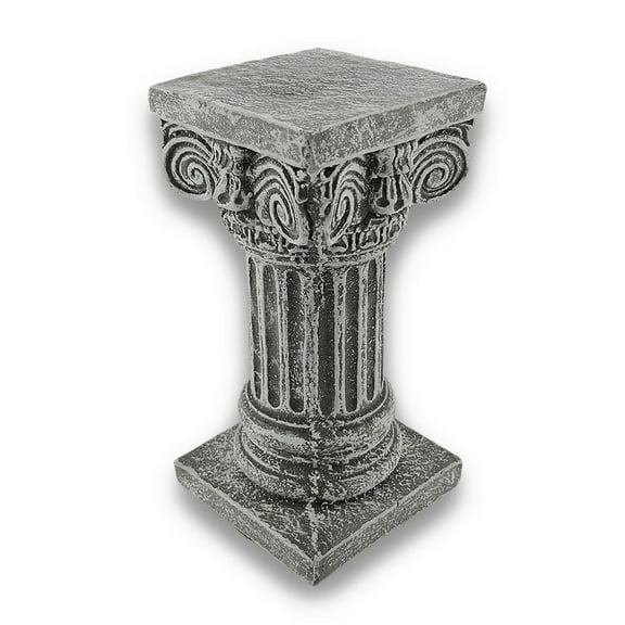Zeckos Solid Concrete Roman Pillar Mini Statue Pedestal