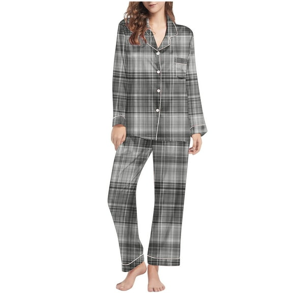 Wancir Women 2 Piece Christmas Pajamas Set Cute Bow Long Sleeve Shirts Pants Graphic Pjs Sets Xmas Jammies