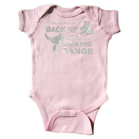 

Inktastic Back Up You re Within My Kicking Range Gift Baby Boy or Baby Girl Bodysuit