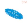 thumbnail image 3 of Unique Bargains 7'x3' No Soliciting Sign Acrylic Self Adhesive Oval Door Sticker Wall Sign Blue 2 Pack, 3 of 5
