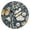 Black, variant on 9.84in Garden Blooms and Butterflies PVC Canvas Wall and Table Clock with Canvas Texture, Black or Gold Hands
