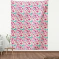 thumbnail image 4 of Colorful Fabric by the Yard Upholstery, Geometric Contemporary Quirky Shapes in Creative Tones Repetition, Decorative Fabric for DIY and Home Accents, Coral Magenta and Turquoise by Ambesonne, 4 of 5