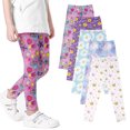 thumbnail image 2 of LYMAYTER 3-10 Y Girls Milk Silk Leggings for Kids Baby Printing Thin Bottoms Pantstoddler Spring Fall Stretch Trousers, 2 of 9