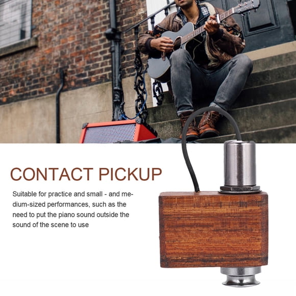 1 Pcs Pickup, Adeline Contact Pickup Mini Microphone Ukulele Violin Accessory Sandalwood