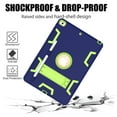 thumbnail image 5 of Dteck Case For Apple iPad 8th Generation 10.2-inch 2020,iPad 7th Gen 10.2" 2019 Shockproof 3 in 1 Design Rugged Hybrid Armor Rubber Hard Case Kickstand Protective Cover,Navy+Olivine, 5 of 6