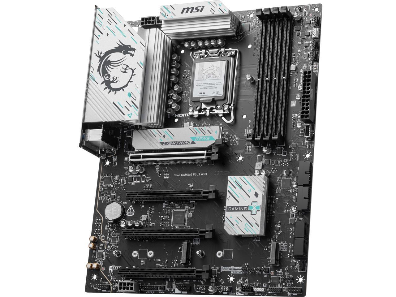MSI B860 GAMING PLUS WIFI Gaming Desktop Motherboard - Intel B860 Chipset - Socket LGA-1851 - ATX (b860gpluswifi)