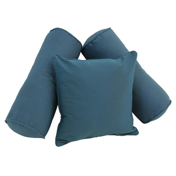 Blazing Needles Double-corded Solid Twill Throw Pillows with Inserts (Set of 3) 9816-CD-S3-TW-IN