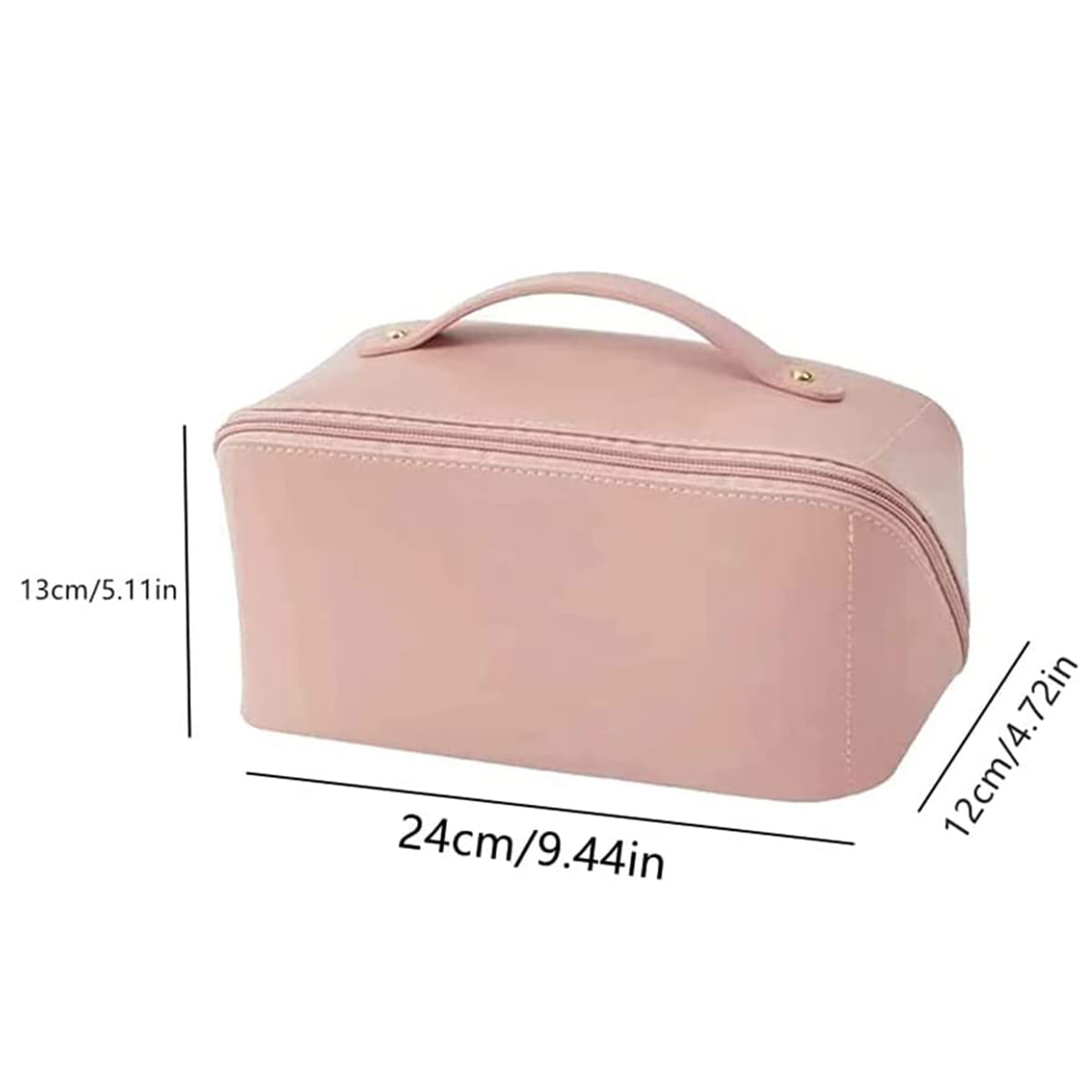 1pc Portable & Cute Cosmetic Bag With Large Capacity, Suitable For Travel, Toiletry  Bag Green/pink Grid Organizer