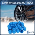 thumbnail image 2 of Unique Bargains 20pcs Plastic 17mm Exterior Wheel Lug Nut Bolt Blue, 2 of 7