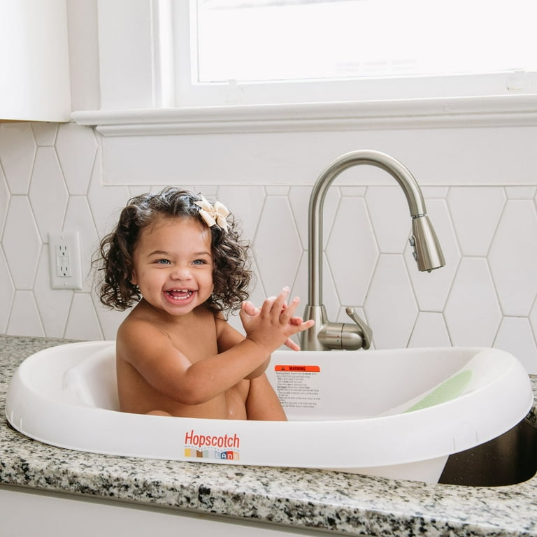 Hopscotch Lane Newborn to Toddler White 3-in-1 Rigid Baby Bathtub