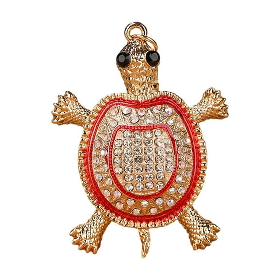 AOOOWER Fashionable Turtles Rhinestones Keychains Glitter Bag Charm Portable for Women Girls with Stylish Pendant Accessory