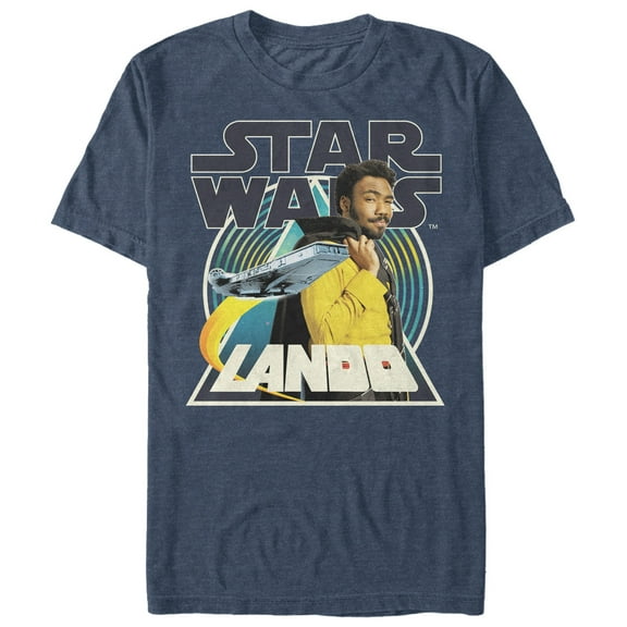 Men's Solo: A Star Wars Story Lando Pose  Graphic Tee Navy Blue Heather 5X Large