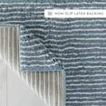 thumbnail image 6 of Noble Linens Pinstripe Cotton Bath Mat, 24 in x 17 in, Light Blue, 6 of 11