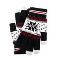thumbnail image 4 of Luxalzxs Women Christmas Double Layer Snowflakes Pattern Thick Warm Gloves Knitting Wrist Gloves Mittens Christmas Gifts, 4 of 4