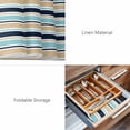 thumbnail image 6 of Placemats Set of 8, Khaki Striped Woven Placemat, Linen Place Mats for Kitchen/Dining Tables, Navy Blue Farmhouse Stripes Modern Abstract Art Washable Table Mats for Party, 6 of 8