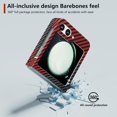 thumbnail image 3 of Aramid Fiber Case for Samsung Galaxy Z Flip 6 Case Aramid Fiber Thin Fit Slim Minimalist 6 FT Military Grade Drop Protection Case with Wireless Charging, Black&Red, 3 of 12