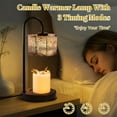 thumbnail image 2 of Candle Warmer Lamp with Timer, Aspen Tree Modern Abstract Forest Landscape Bathroom Non-slip Wireless Remote Control Wax Melts Warmer with 4 Bulbs for Home Office Dorm, Birthday Gifts for Women, 2 of 7