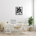 thumbnail image 2 of Contemporary Black Ink Strokes Abstract Graphic Art Jet Black Framed Art Print Wall Art, 2 of 6