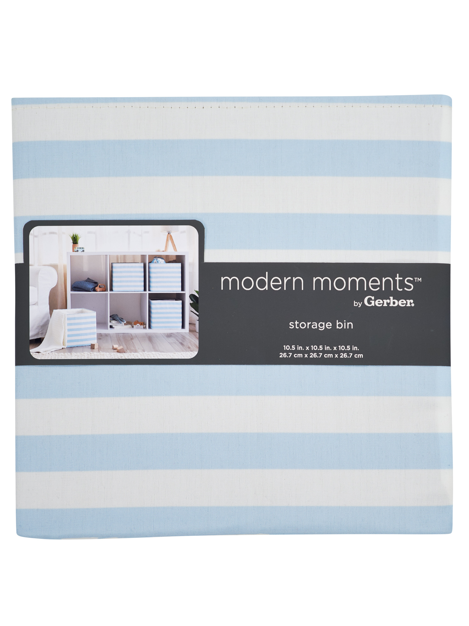 Modern Moments By Gerber Baby Foldable Poly Square Storage Bin, Infant Blue