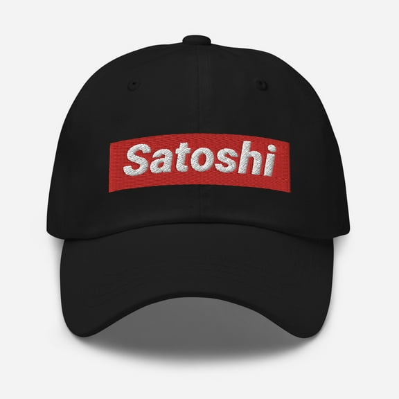 Satoshi Nakamoto Embroidered Hat Plan B Hat Dad Hat Satoshi Hat Bitcoin Dad Hat Satoshi Nakamoto Dad Hat Cryptocurrency Baseball Cap (Black)