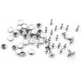 thumbnail image 4 of 200 Pack Leather Rivets Single Cap Rapid Rivet Metal Stud Fasteners Round Cap for Bag Belt Wallet Leather Craft (Silver, 4MM), 4 of 5