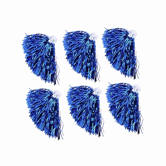 Pompones para porristas, accesorios para fiestas de baile deportivo (azul)