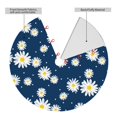 thumbnail image 2 of Picia Daisies Flowers Print Christmas Tree Skirt , Christmas Tree Skirt Ornaments for Merry Christmas Holiday Party Decorations Indoor Outdoor-30", 2 of 7