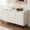 White, variant on ANHDAH Buffet Cabinet with 3 Doors, TV Stand & Coffee Bar Storage ,Credenza Sideboard for Kitchen, Living Room, Entryway ,Natural Oak