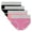 Hot Pink 1, variant on 4PCS Plus Size Panties for Women High Waisted Full Coverage Briefs No Show Color Block Stretch Underwear