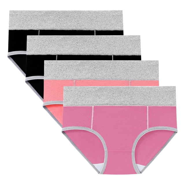 Culottes Menstruelles pour Femmes 4 Pcs Réutilisables Anti-Fuites Grande Taille Culottes Protectrices Post-Partum