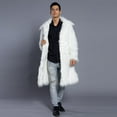 thumbnail image 6 of ANINEO Fashion Mens Warm Thick Overcoat Coats Jacket Parka Outwear Cardigan Long Sleeve Solid Color Stylish Male Outwear, 6 of 8