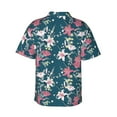 thumbnail image 3 of Daiia Lilies Flowers Hawaiian Shirt for Men Gentle Cotton Regular Short Sleeve Casual-Large, 3 of 9