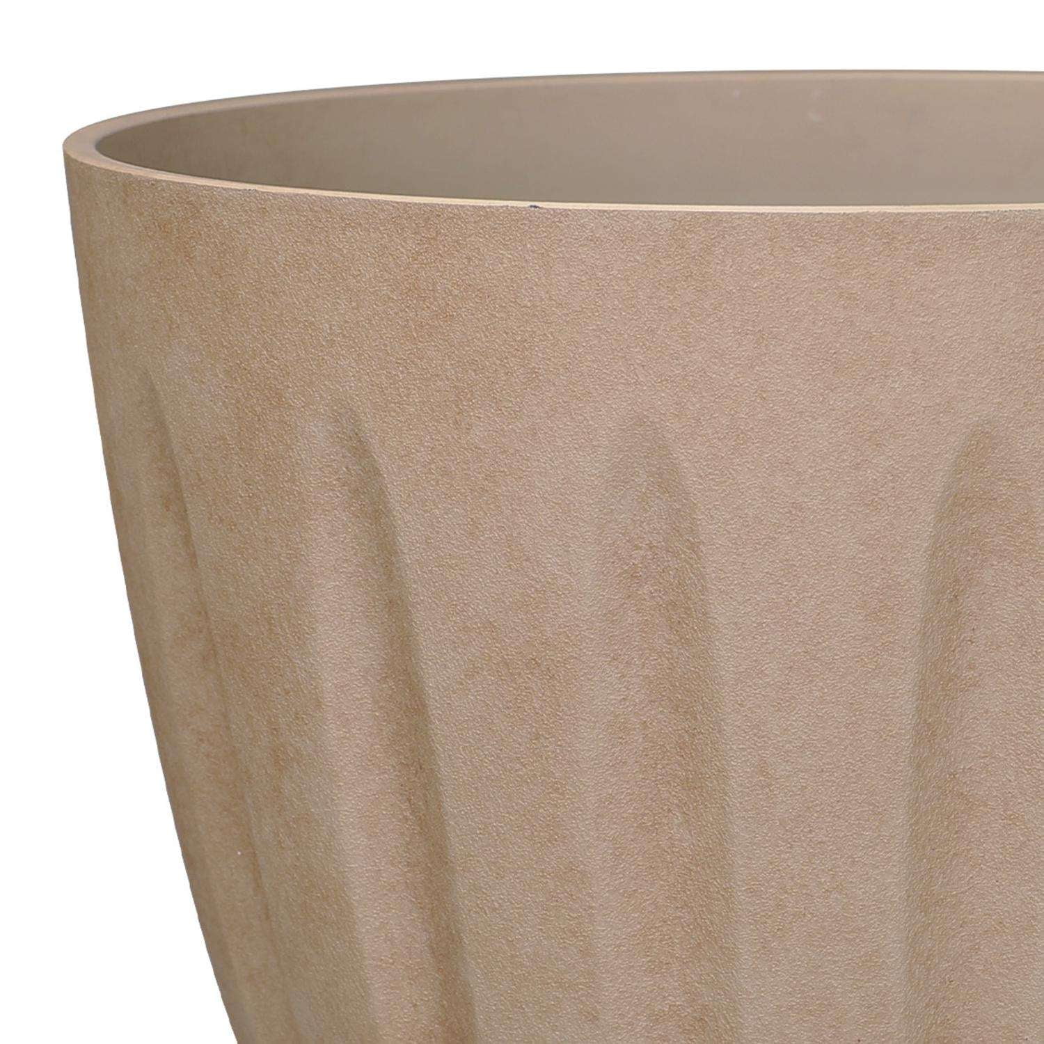 L&G Solutions 10 in. H X 12 in. D Polyresin Spritzer Planter Terracotta