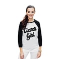 thumbnail image 2 of Clever Girl Unisex 3/4 Sleeves Baseball Raglan T-Shirt Tee White Black X-Small, 2 of 4
