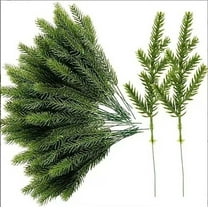 10 Pack Artificial Norfolk Pine Branches for Christmas Decor, 10.2 Inch Faux Greenery Stems for DIY Crafts Xmas Tree Wreath Mantle Indoor Outdoor Holiday Home Decor