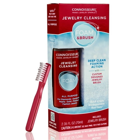 Connoisseurs All-Purpose Jewelry Cleansing Foam and Brush, 2.35 fl oz