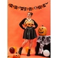 thumbnail image 3 of TIYOMI Plus Size Long Sleeve Tops For Women Funny Halloween Bat Raglan Tee Black Color Block Deep V Neck Shirts Blouses Fall Winter Tunics XL 14W 16W, 3 of 7