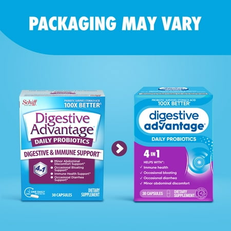Digestive Advantage Daily Probiotics For Women And Men, Supports Gut Health, 30 Capsules